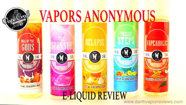 Vape Craft Vapors Anonymous E-Liquid Line Review